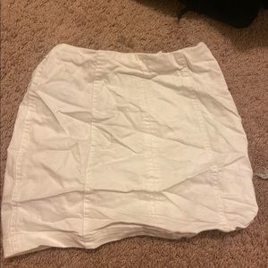White mini skirt